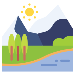 mountains flat icon