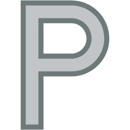 P two-color icon