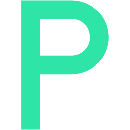 P flat icon