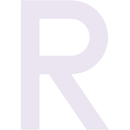 R flat icon