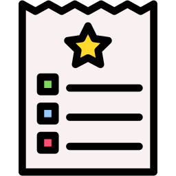 recibo cor linear ícone