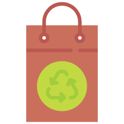 recycle bag flat icon