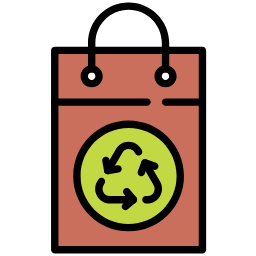 recycle bag lineal color icon