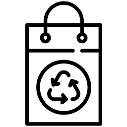 recycle bag line icon