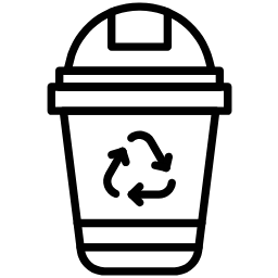 recycle bin line icon