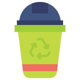 recycle bin flat icon