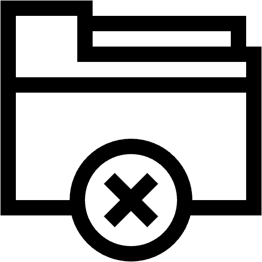 delete folder line icon