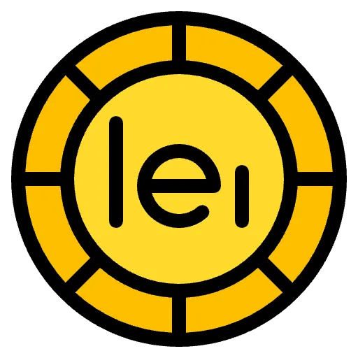 leu rumano color lineal icono