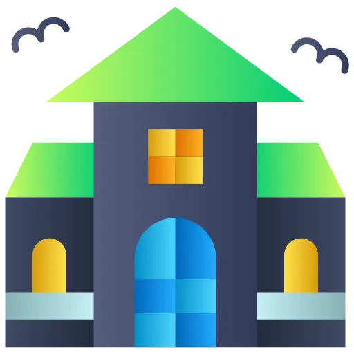 scary house flat icon