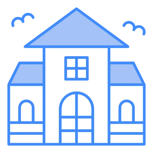 scary house two color icon