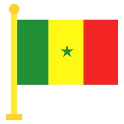 Senegal flat icon