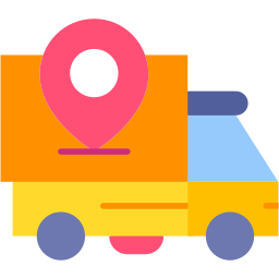 shipping truck flat icon