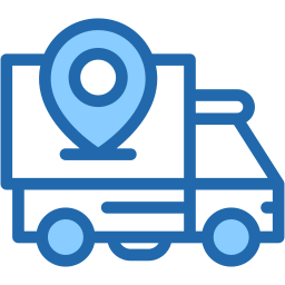 shipping truck two color icon