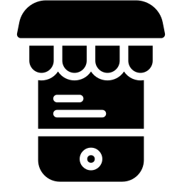 mobile shopping filled icon