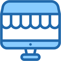 negozio online due colori icona