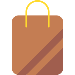 Einkaufstasche flach Icon