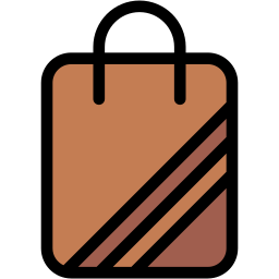 Einkaufstasche lineal farbe Icon