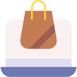 borsa della spesa piatto icona
