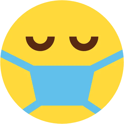 emoji malato piatto icona