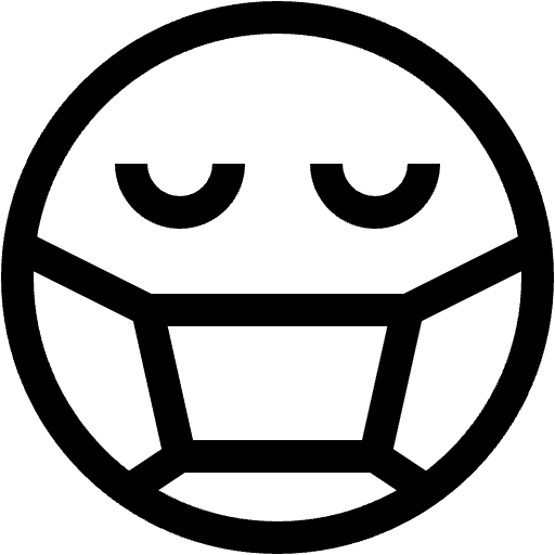 emoji malato linea icona