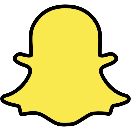 Snapchat couleur linéaire icône