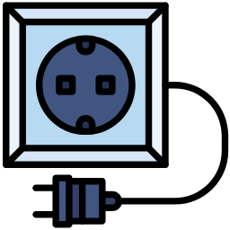 socket lineal color icon