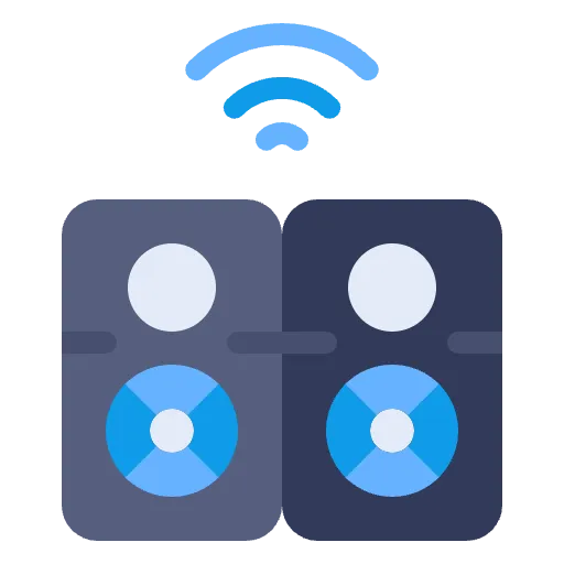 wireless speaker flat icon