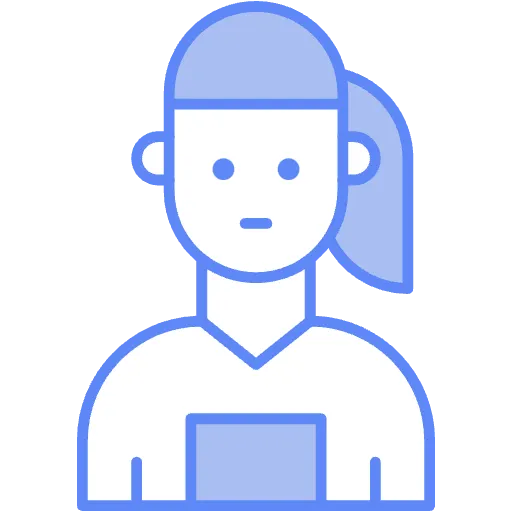 Sportlerin zwei farben Icon