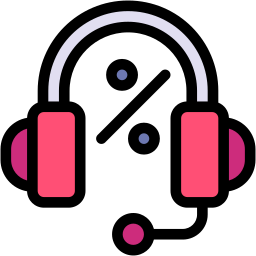 fones de ouvido cor linear ícone