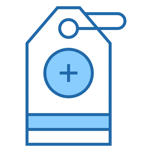 ahorros en atención médica dos colores icono