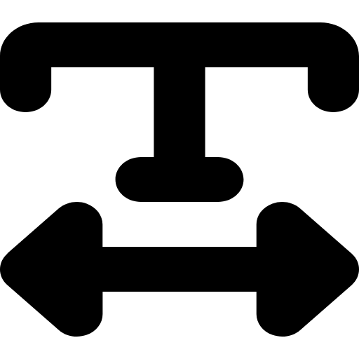 text width adjustment filled icon