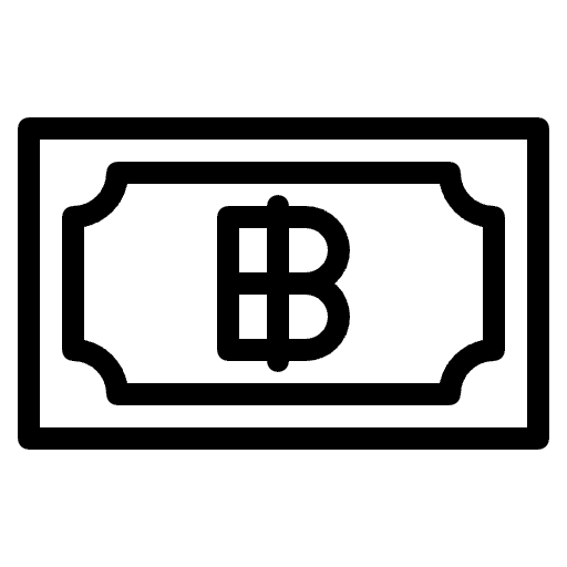 thai baht line icon