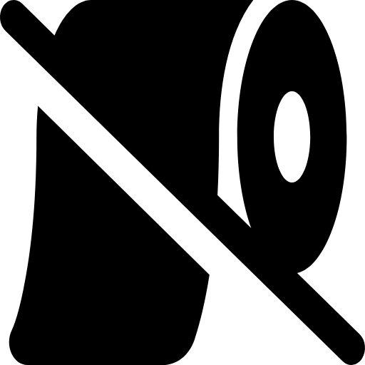 没有卫生纸 填充 图标