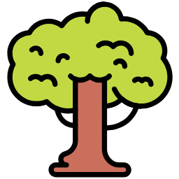 tree lineal-color icon