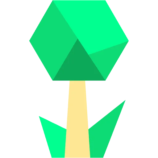 albero geometrico piatto icona