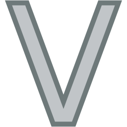 V two color icon