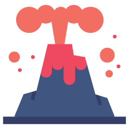 volcano flat icon