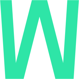 W flat icon