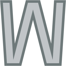 W two-color icon