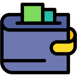 wallet lineal color icon