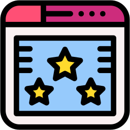 website rating lineal color icon