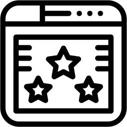 website rating line icon