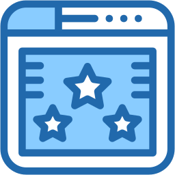 website rating two color icon