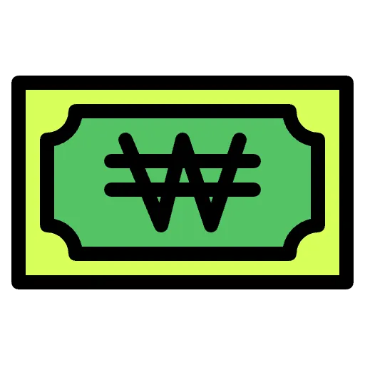 won lineal color icon