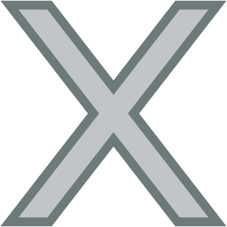 X two color icon